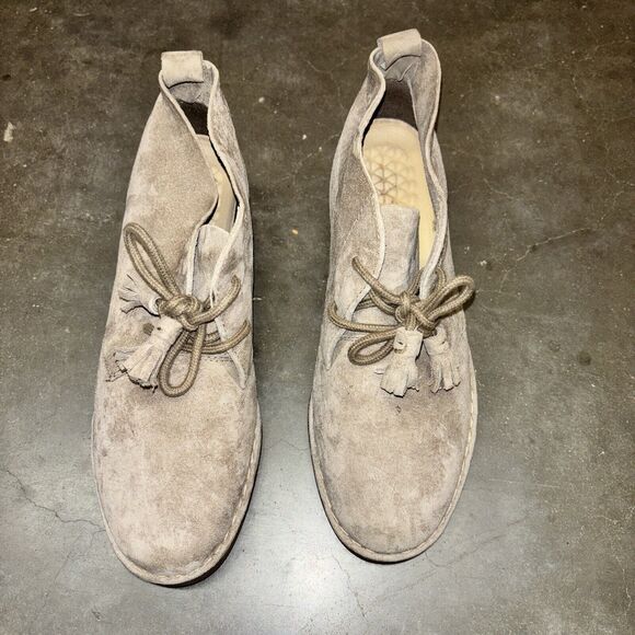 Hush Puppies Sz 6.5 Cyra Catelyn Suede Leather Chukka Ankle Boot Laced Up Casual - Picture 11 of 12